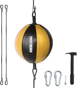 TOCO FREIDO Double End Punching Ball, Speed Bag with Difficulty Levels Boxing Reflex Ball with Headband, Perfect for Reaction, Agility, and Hand Eye Coordination Training