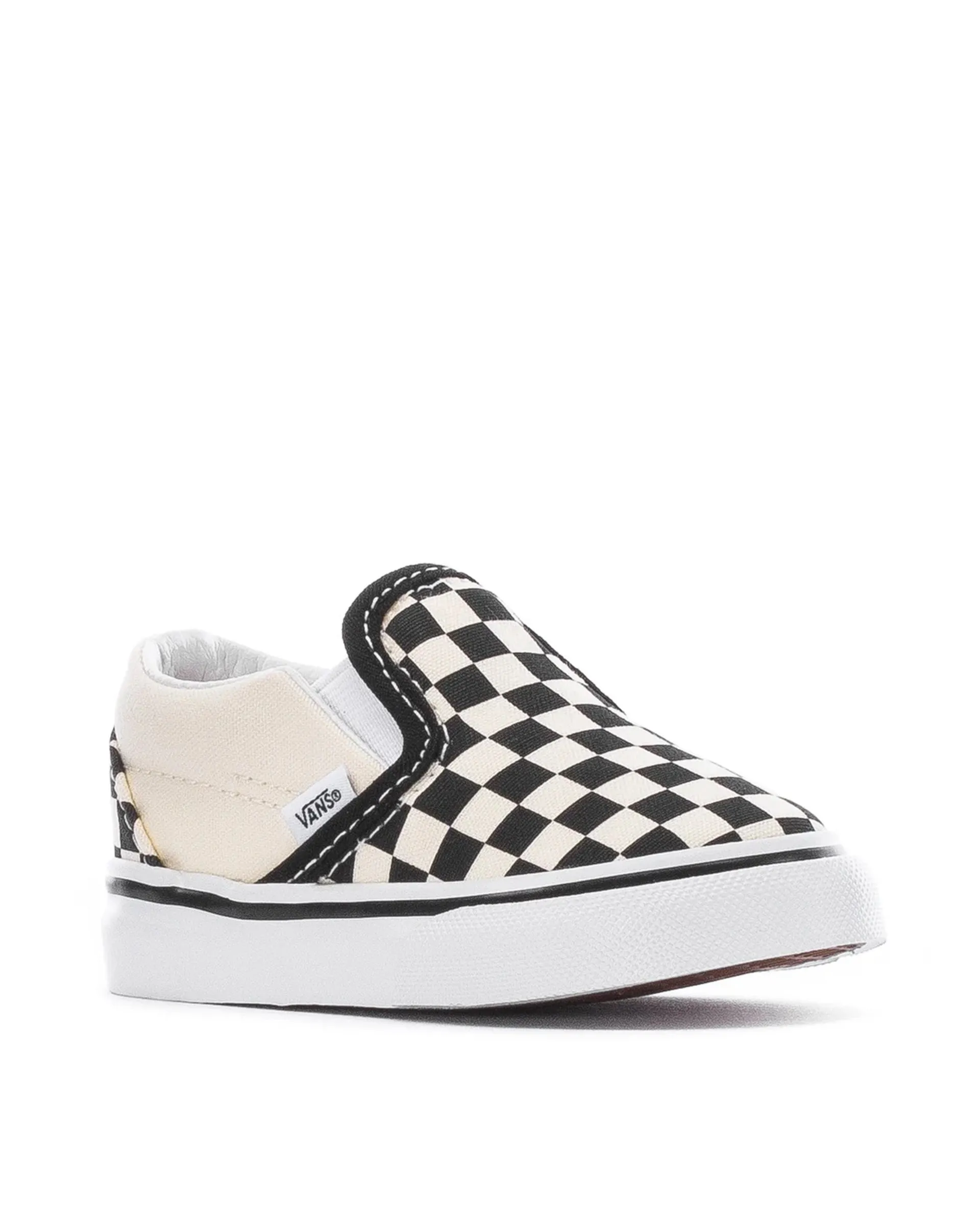 Toddler Classic Slip-On Shoe - Black / White Checkerboard / White