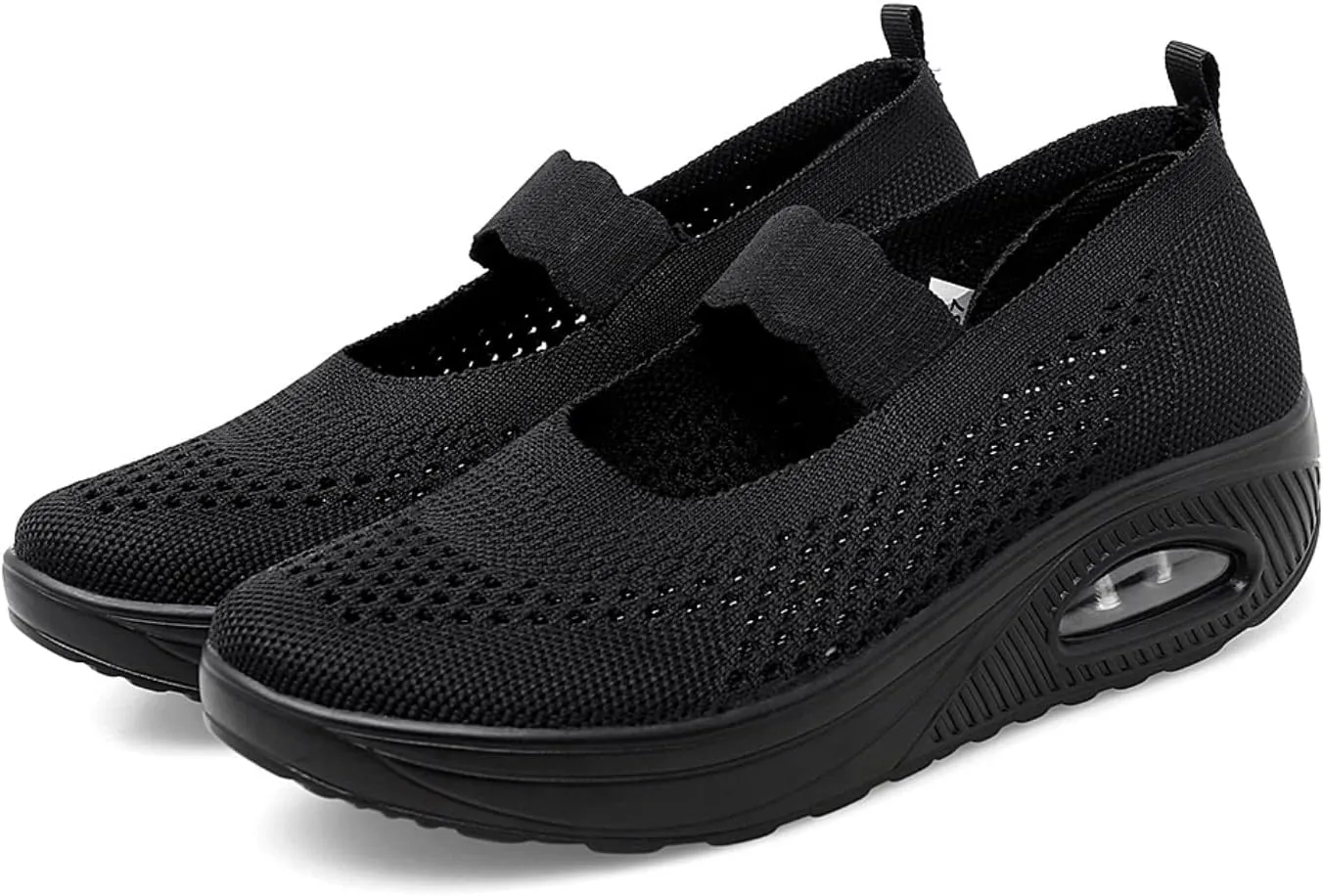 Touchmosees Women's Daily Walker Air Cushion Orthopedic Diabetic-Friendly Wedge Sneaker