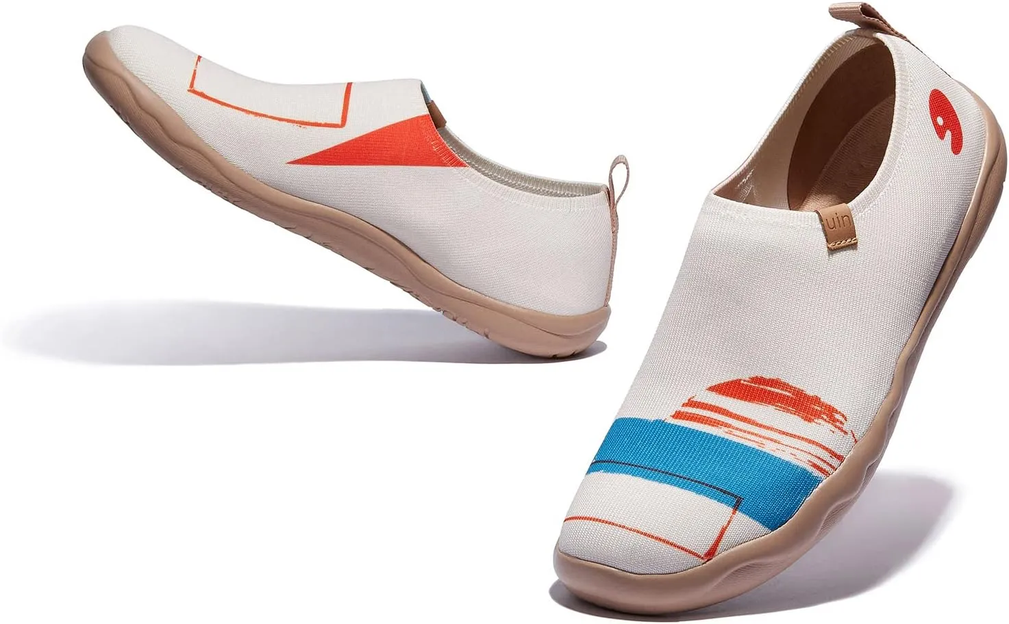 UIN Men's Loafers Painted Travel Shoes Slip On Walking Casual Lightweight Comfort Fashion Sneaker ToledoⅠColor & Geometry
