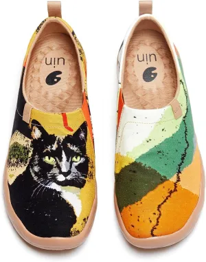 UIN Men's Walking Travel Shoes Slip On Canvas Casual Loafers Lightweight Comfort Fashion Sneaker Happy Doggies
