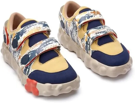 UIN Men's Walking Travel Shoes Slip On Casual Lightweight Wide Toe Chunky Fashion Sneaker FiguerasⅠ