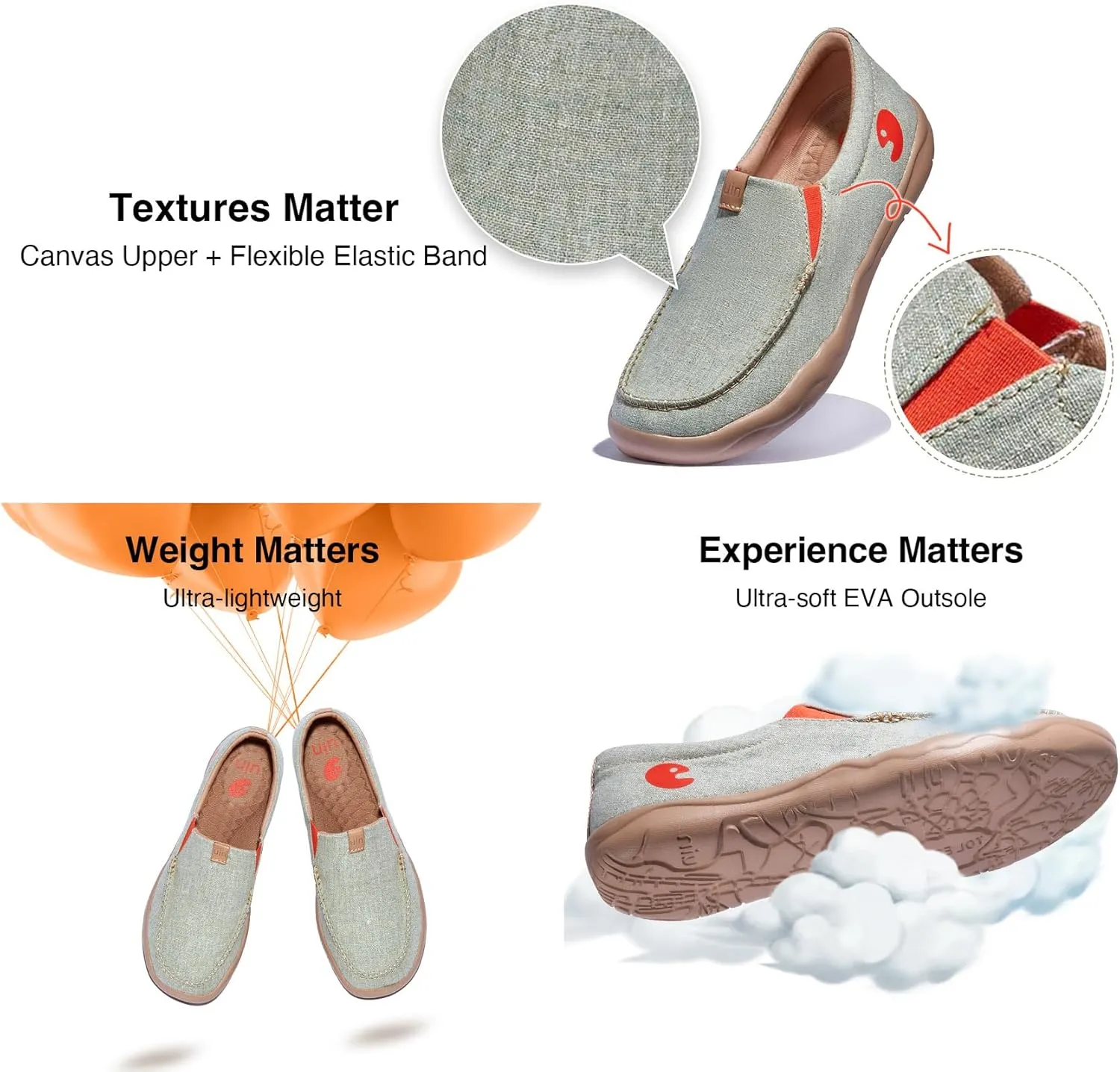 UIN Women's Art Travel Shoes Slip On Casual Loafers Lightweight Comfort Fashion Sneaker Nerja