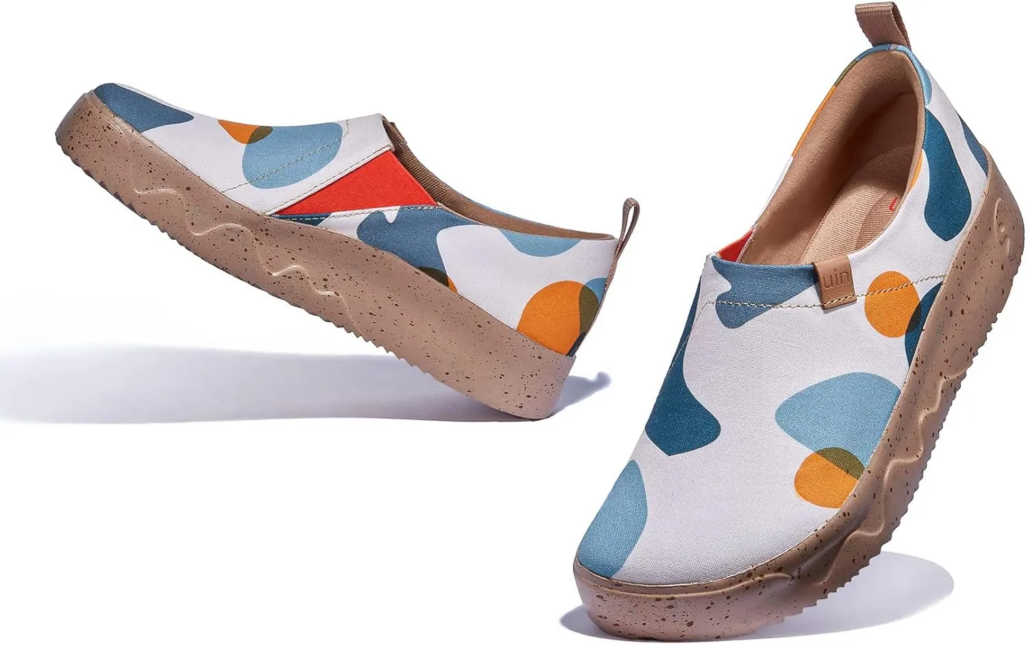 UIN Women's Art Travel Walking Shoes Slip On Casual Lightweight Wide Toe Fashion Sneaker Toledo Ⅸ