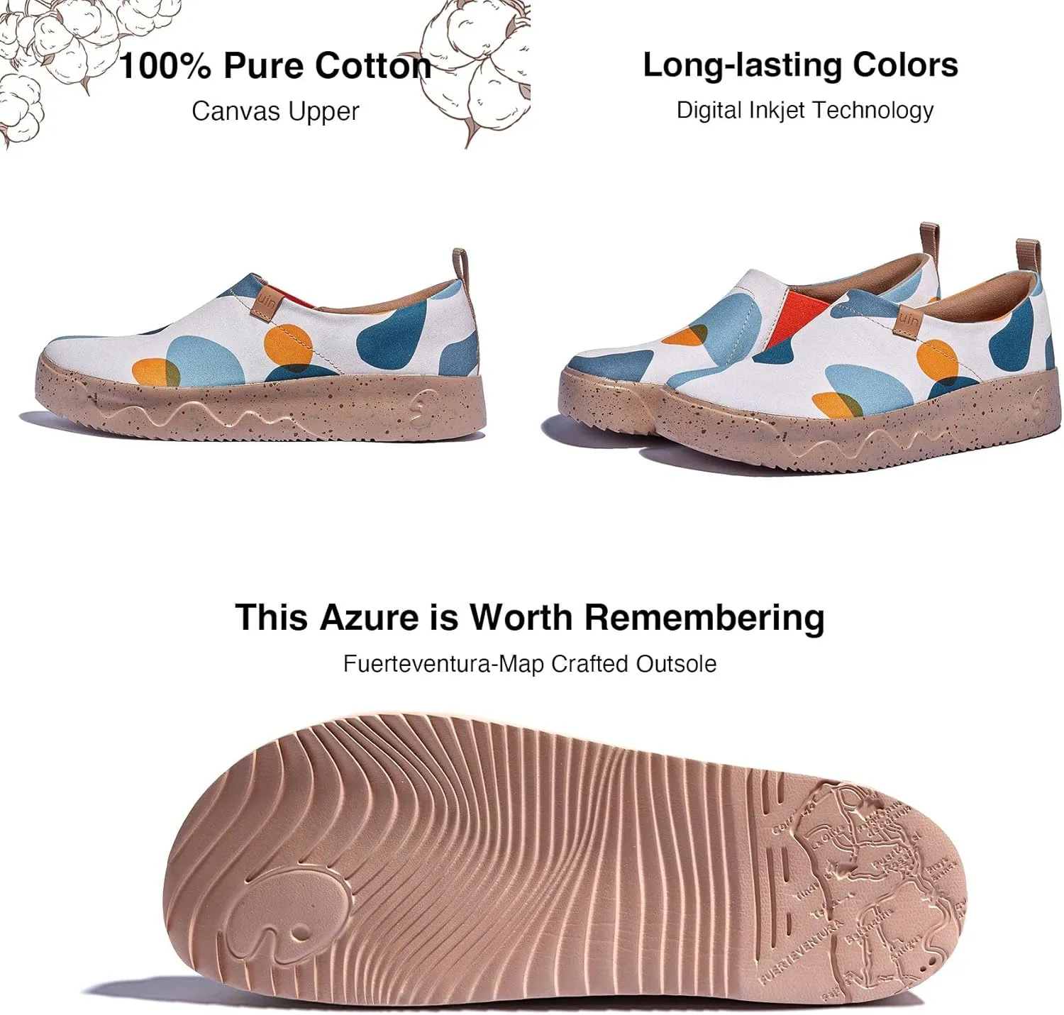 UIN Women's Art Travel Walking Shoes Slip On Casual Lightweight Wide Toe Fashion Sneaker Toledo Ⅸ