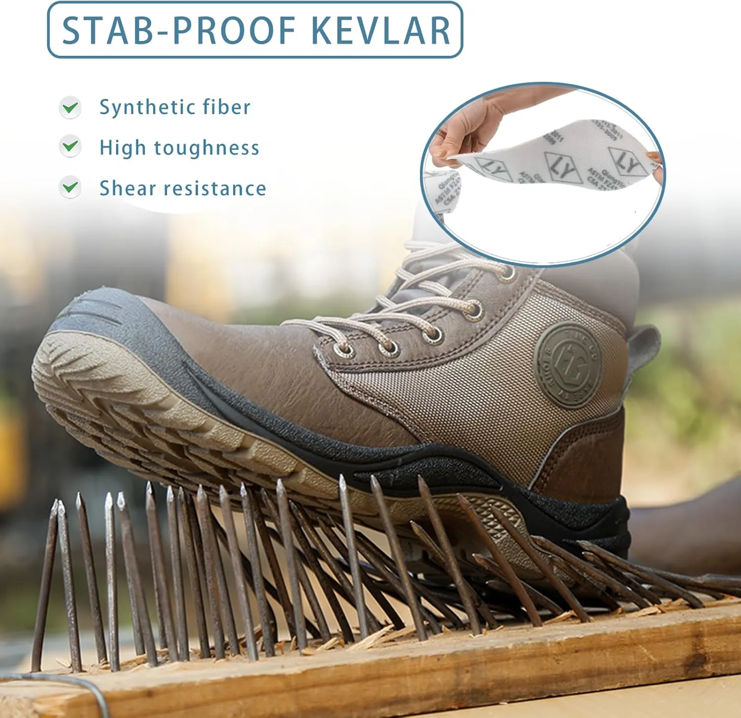 Unisex Steel Toe Shoes Safety Shoes, Anti-Smash & Puncture Work Shoes, Industry Construction Composite Toe Work Sneakers, Fashionable Safety Footwear, Soft Comfortable Breathable