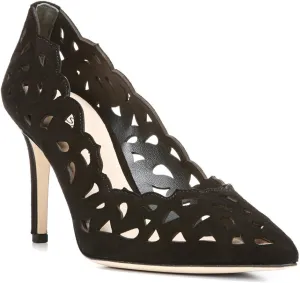 Via Spiga Women's Clio Black Kid Suede Leather 5.5 M