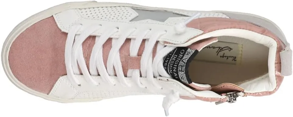 Vintage Havana Womens Lester Perforated High Slip On Sneakers Shoes Casual - Pink