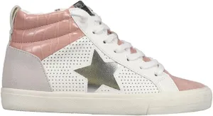 Vintage Havana Womens Lester Perforated High Slip On Sneakers Shoes Casual - Pink