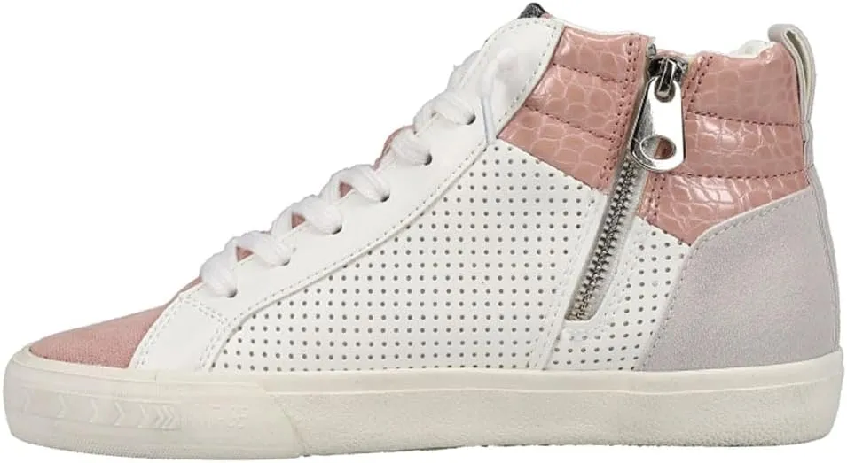 Vintage Havana Womens Lester Perforated High Slip On Sneakers Shoes Casual - Pink