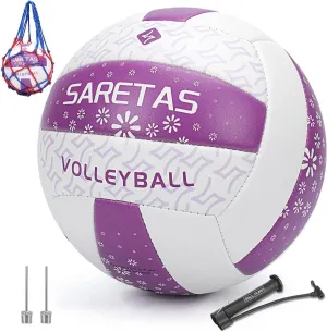 Volleyball,Beach Volleyball Official Size Outdoor/Indoor,Colorful Soft Volley Balls for Girls Youth Teens Practice Volleyballs with Pump Needles for Backyard,Middle School Volleyball