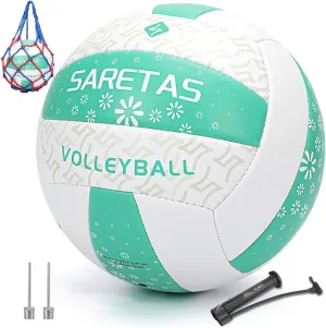 Volleyball,Beach Volleyball Official Size Outdoor/Indoor,Colorful Soft Volley Balls for Girls Youth Teens Practice Volleyballs with Pump Needles for Backyard,Middle School Volleyball