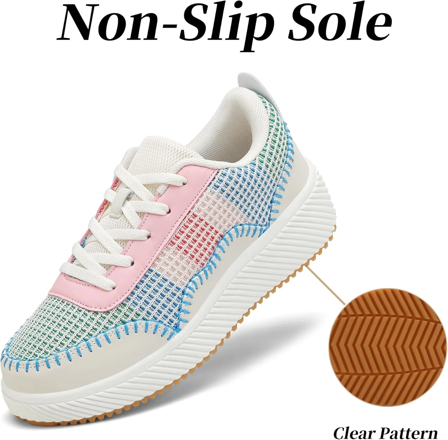 VZQ Women's Platform Sneakers Comfortable Lightweight Casual Chunky Fashion Sneaker with Breathable Uppers Walking Shoes