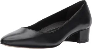 Walking Cradles Women's Heidi Pump, Black Leather, 12 M US
