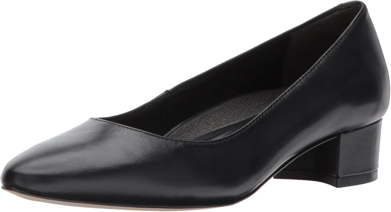 Walking Cradles Women's Heidi Pump, Black Leather, 8.5 M US