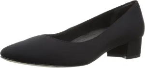 Walking Cradles Women's Heidi Pump, Black Micro Leather, 7 XW US