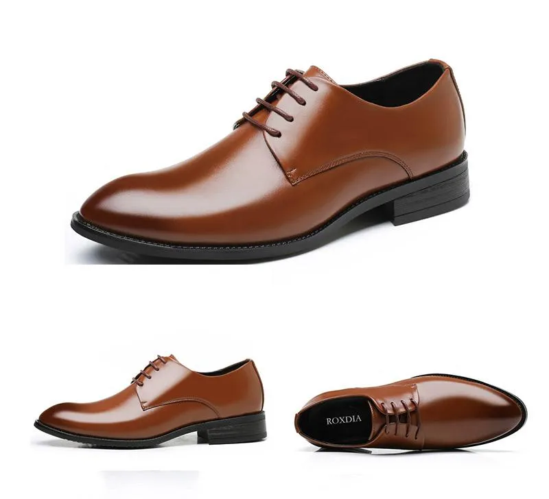 wedding shoes microfiber leather formal business pointed toe for man dress shoes men's oxford flats