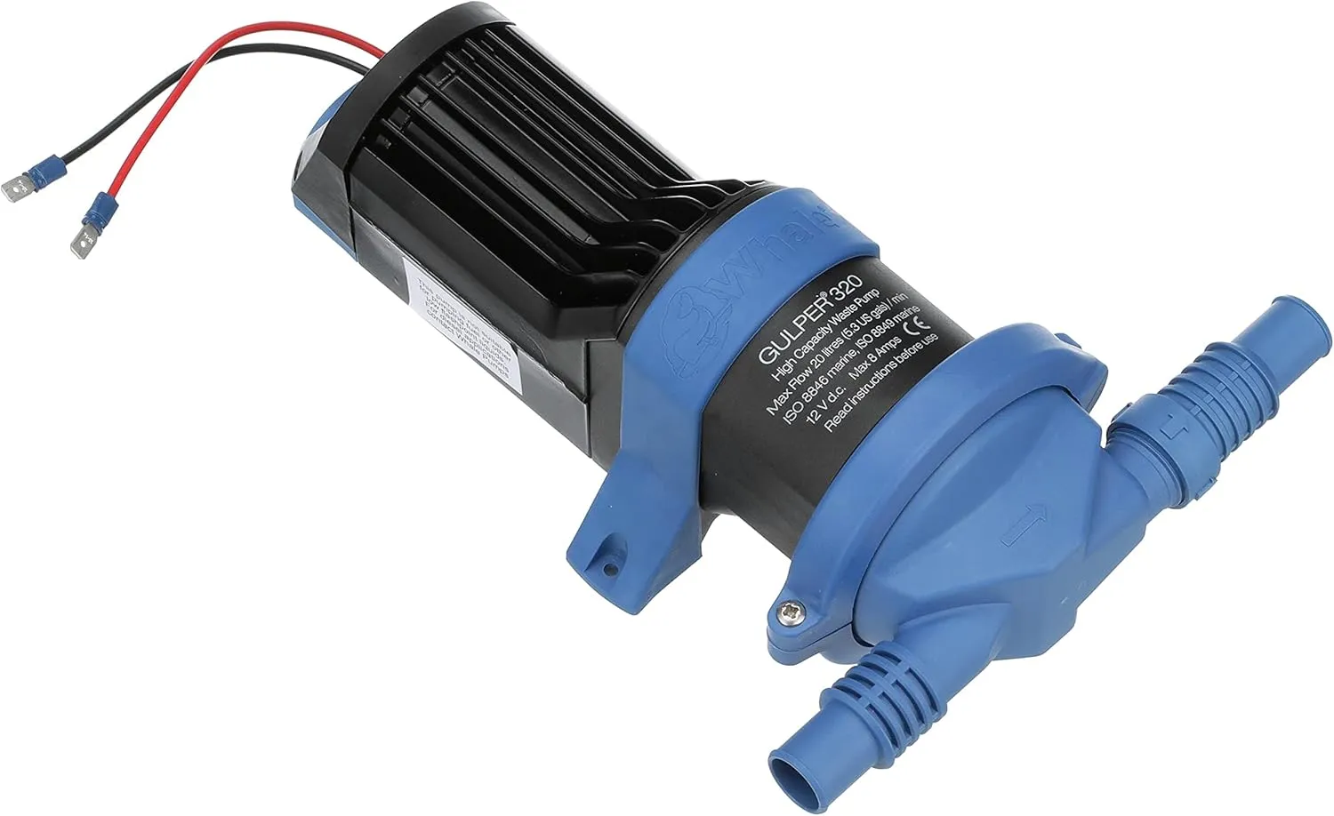 Whale Gulper Toilet Pump for Holding Tank - Electric Discharge/Pump-Out - 4.6 GPM Flow Rate - 12V/24V