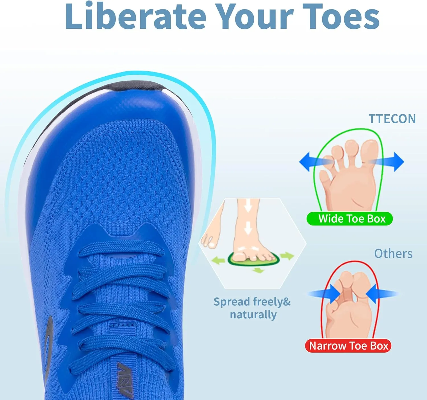 Wide Toe Box Mens Walking Shoes with Arch Support Wide Width Orthotic Sneaker for Plantar Fasciitis Slip On Tennis Running Shoes Size 8-13