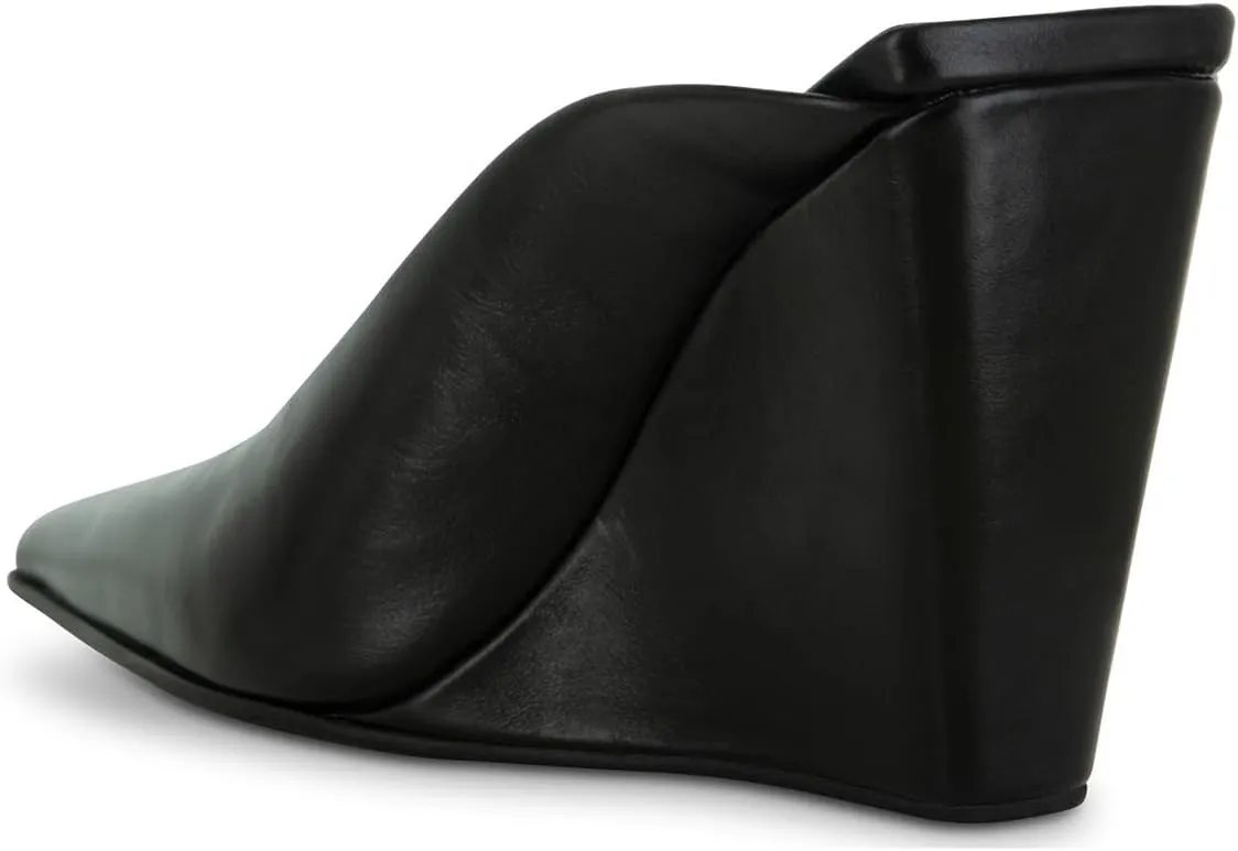 Women Chic Pointed Toe Wedge High Heel Mules Slip On Ladies Dressy Casual Summer Pump Shoes Size 4-16 US