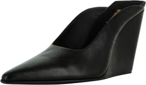 Women Chic Pointed Toe Wedge High Heel Mules Slip On Ladies Dressy Casual Summer Pump Shoes Size 4-16 US