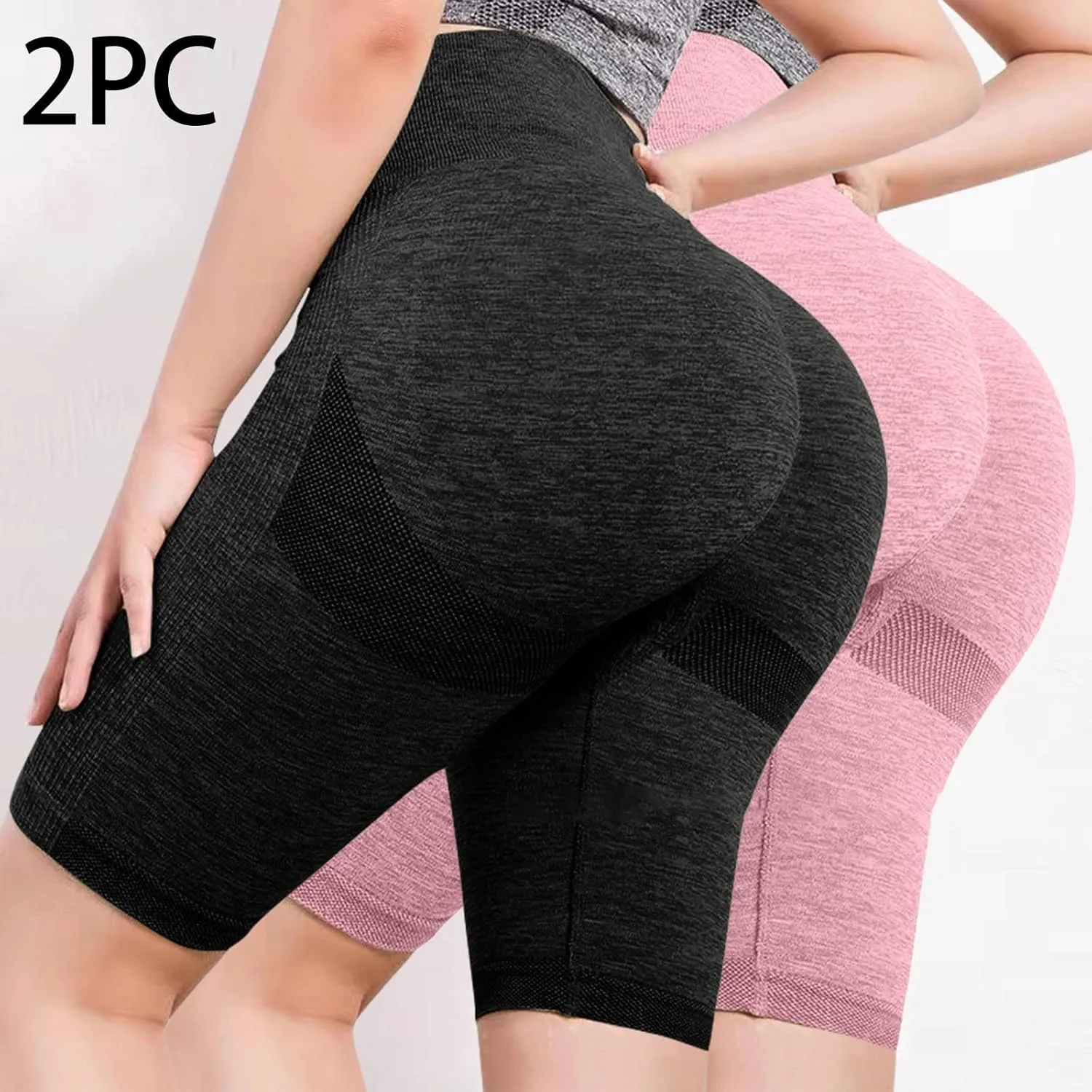 Women Workout Impact Shorts Women Butt Lifting Shorts Pockets High Waisted Biker Anti Active Exercise Fitness Shorts