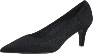 Women's Pumps Kitten Heel Pump Shoes Pointed Toe Knit Comfortable Dress Shoes for Work Business Casual Party Dressy, US Size 4-11