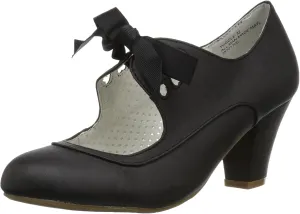 Women's WIGGLE-32 Pump, Black Faux Leather, 11 M US