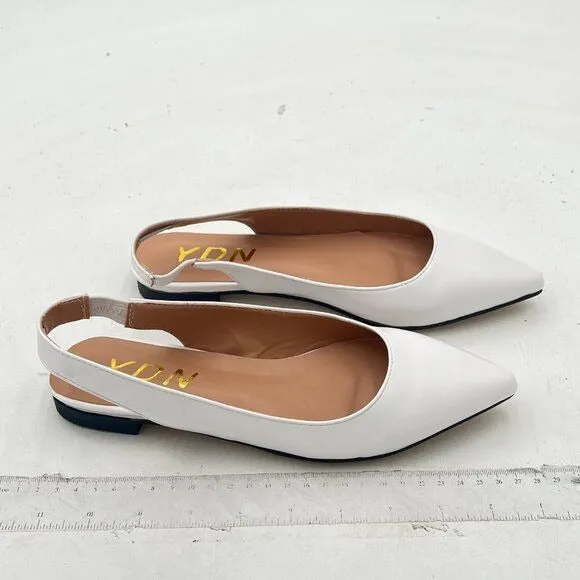 YDN Women's Pointed Toe Slingback Ballet Flats Low Heel Slide Sandals Comfortabl
