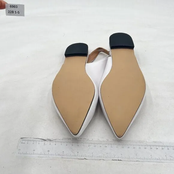 YDN Women's Pointed Toe Slingback Ballet Flats Low Heel Slide Sandals