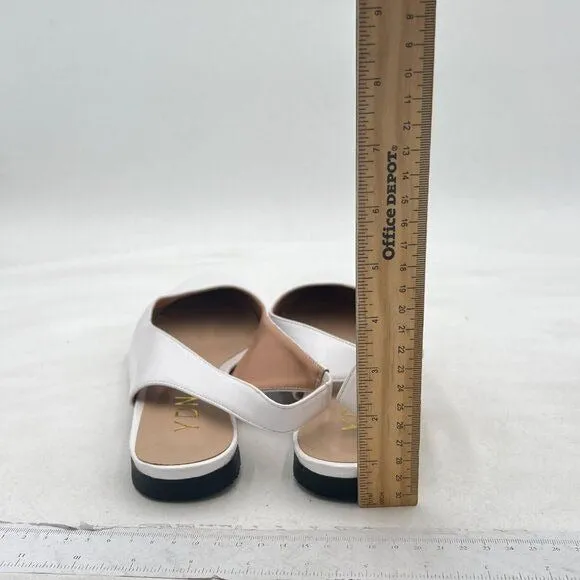 YDN Women's Pointed Toe Slingback Ballet Flats Low Heel Slide Sandals