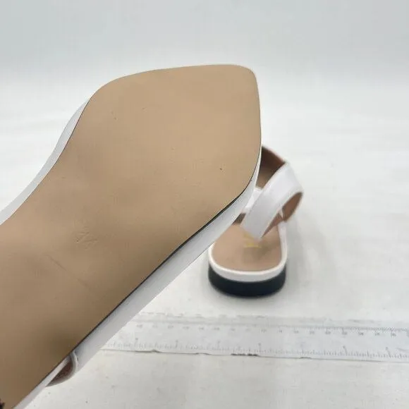 YDN Women's Pointed Toe Slingback Ballet Flats Low Heel Slide Sandals