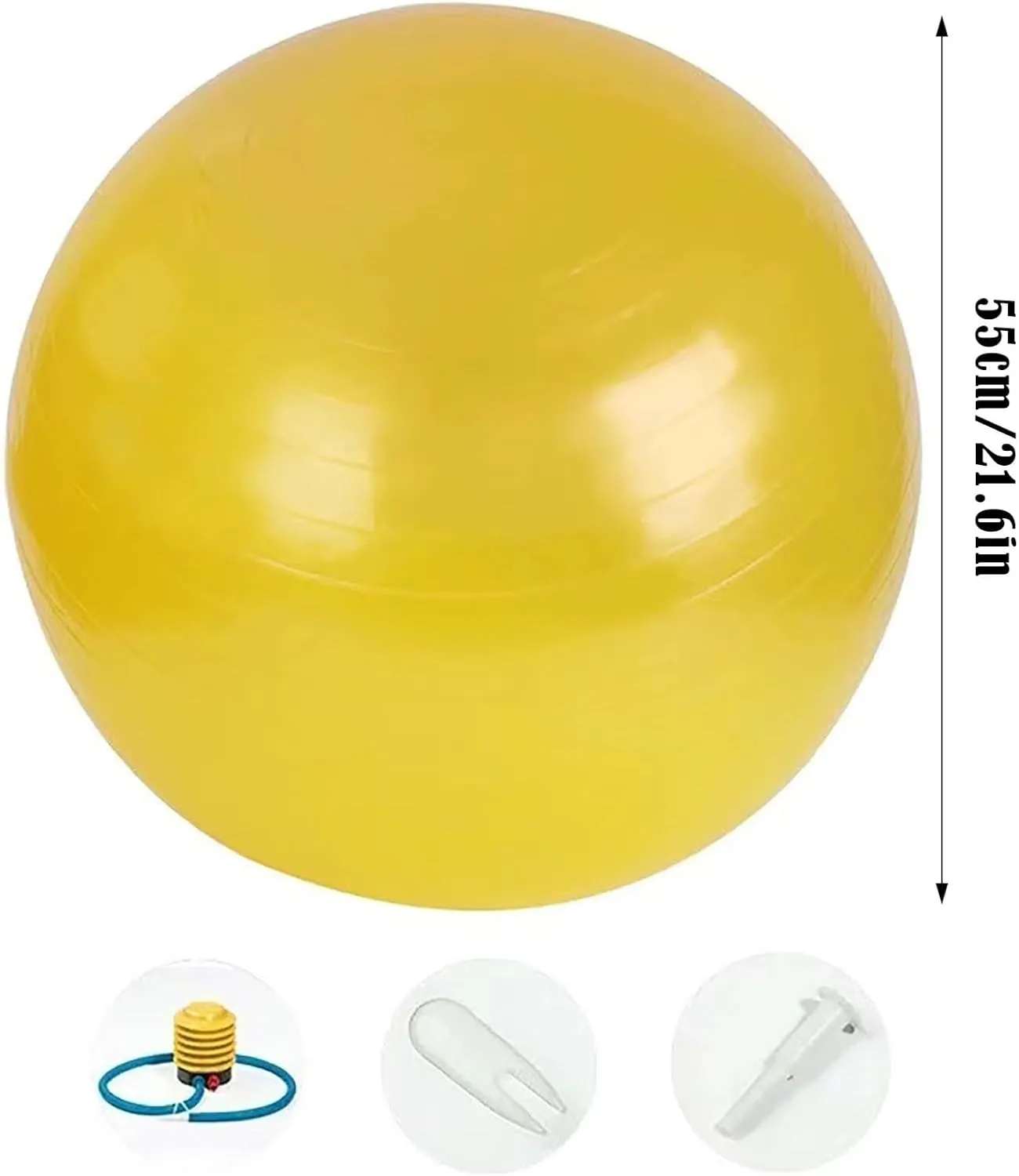 Yoga Ball Exercise Ball,Slip Resistant and Anti-Burst Stability Ball with Quick Pump,30 Inches Workout Ball,Yoga Ball Chair,Swiss Ball for Balance Home Gym Fitness Pilates Physical Therapy