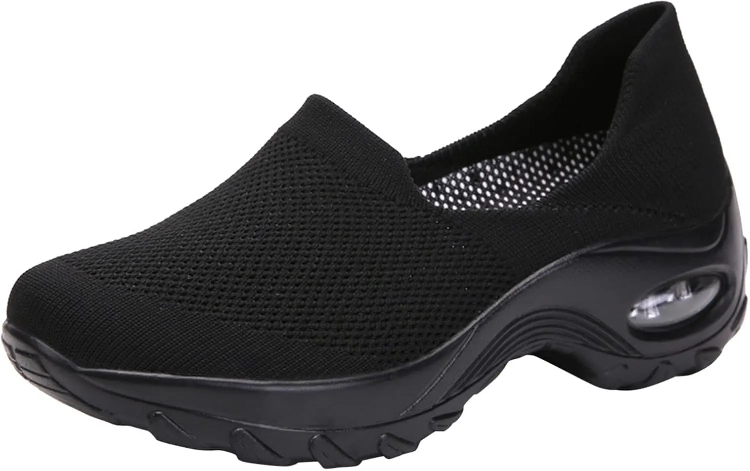 ZBYY Womens Slip On Breathe Mesh Walking Shoes Sneakers Comfort Wedge Platform Loafers Nurse Mesh Wedge Shoes