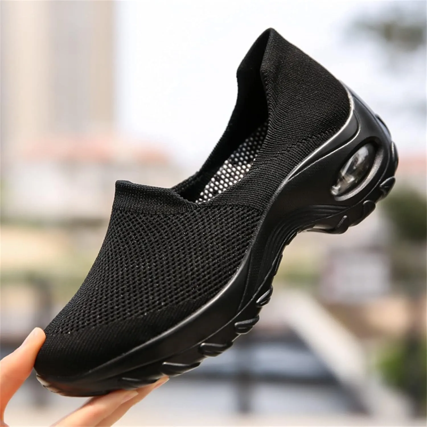 ZBYY Womens Slip On Breathe Mesh Walking Shoes Sneakers Comfort Wedge Platform Loafers Nurse Mesh Wedge Shoes
