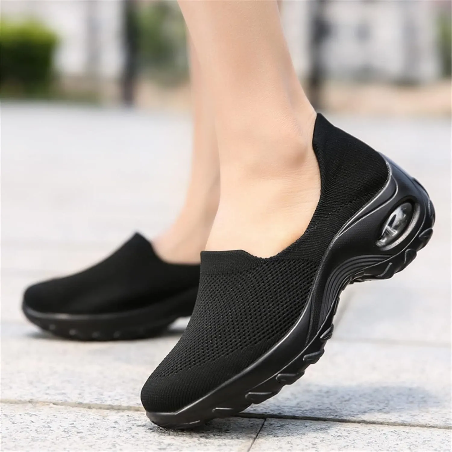 ZBYY Womens Slip On Breathe Mesh Walking Shoes Sneakers Comfort Wedge Platform Loafers Nurse Mesh Wedge Shoes